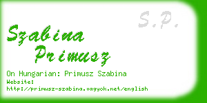 szabina primusz business card